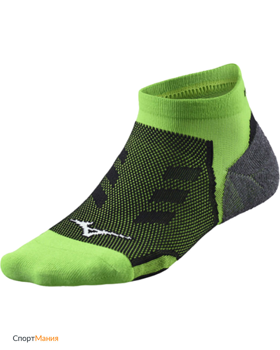 J2GX6A251-35 Беговые носки Mizuno Drylite Race Mid зеленый, черный