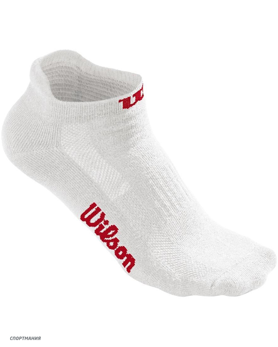 WRA803301 Носки Wilson W No Show Sock белый, красный