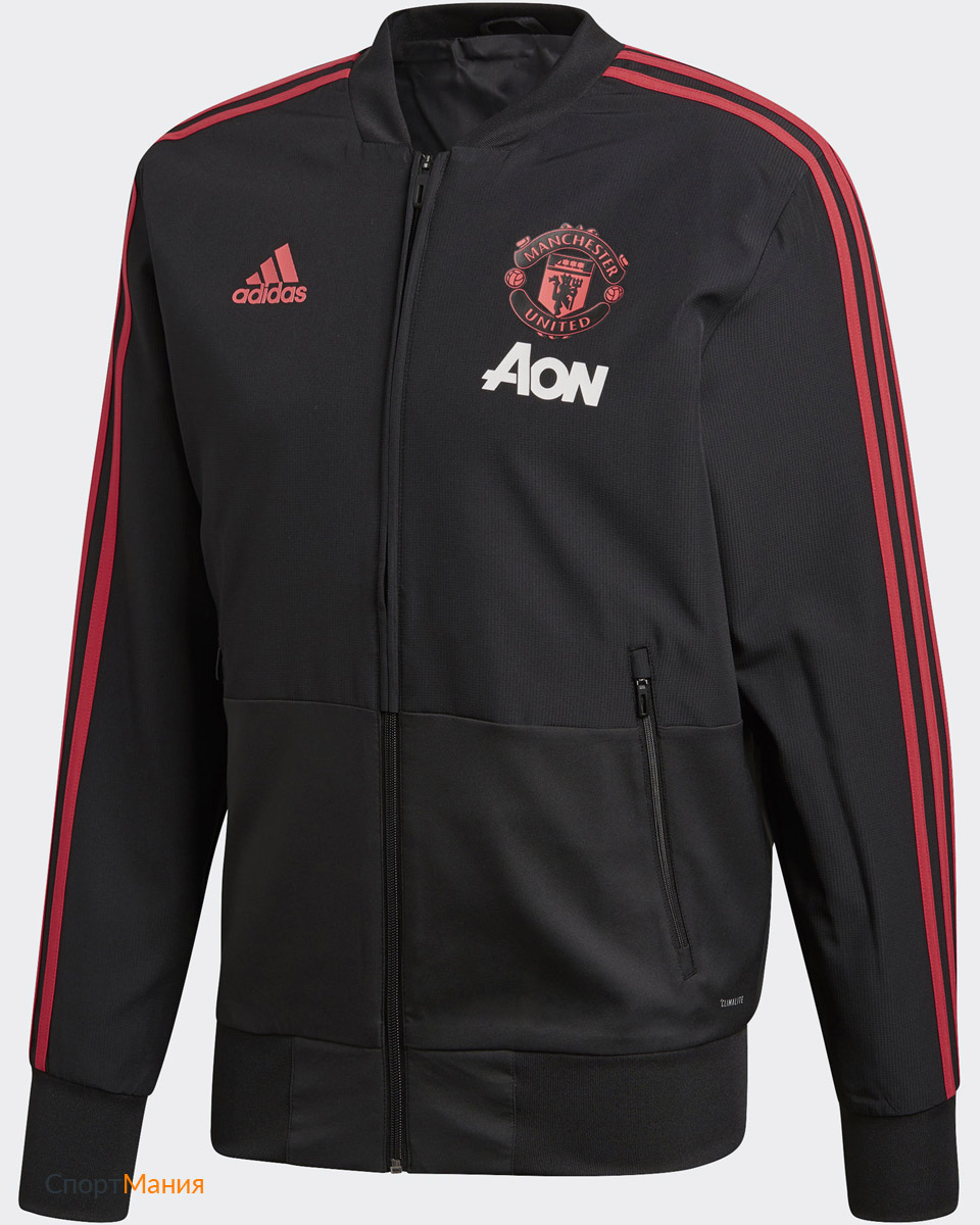 CW7628 Парадная олимпийка Adidas Manchester United черный, красный