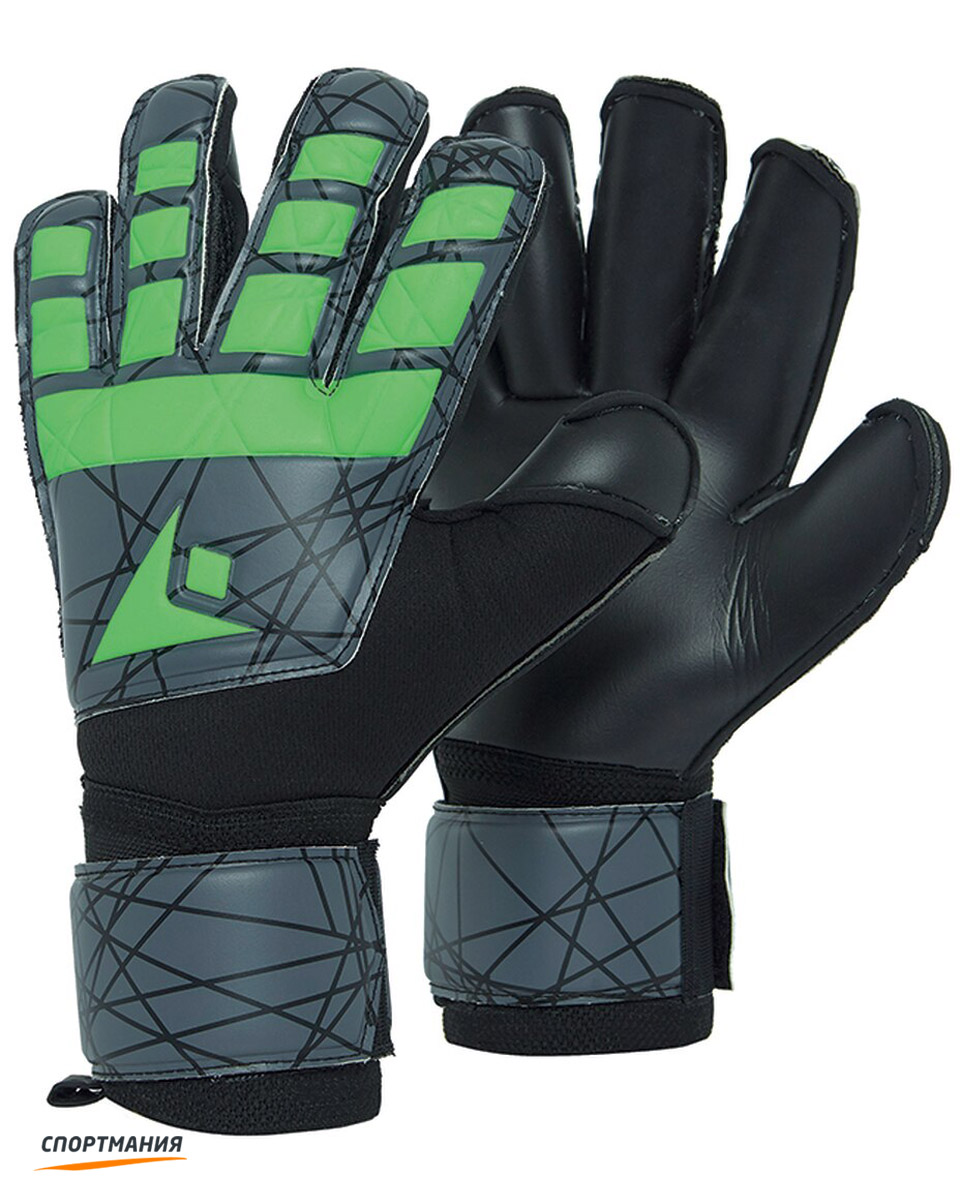 50380928 Вратарские перчатки Macron Fox XH серый, зеленый, черный