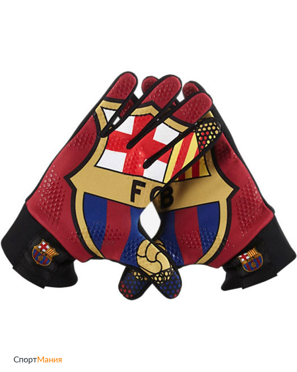 GS0338-010 Перчатки для спорта Nike FC  Barcelona Hyperwarm Glove черный, красный, желтый, синий