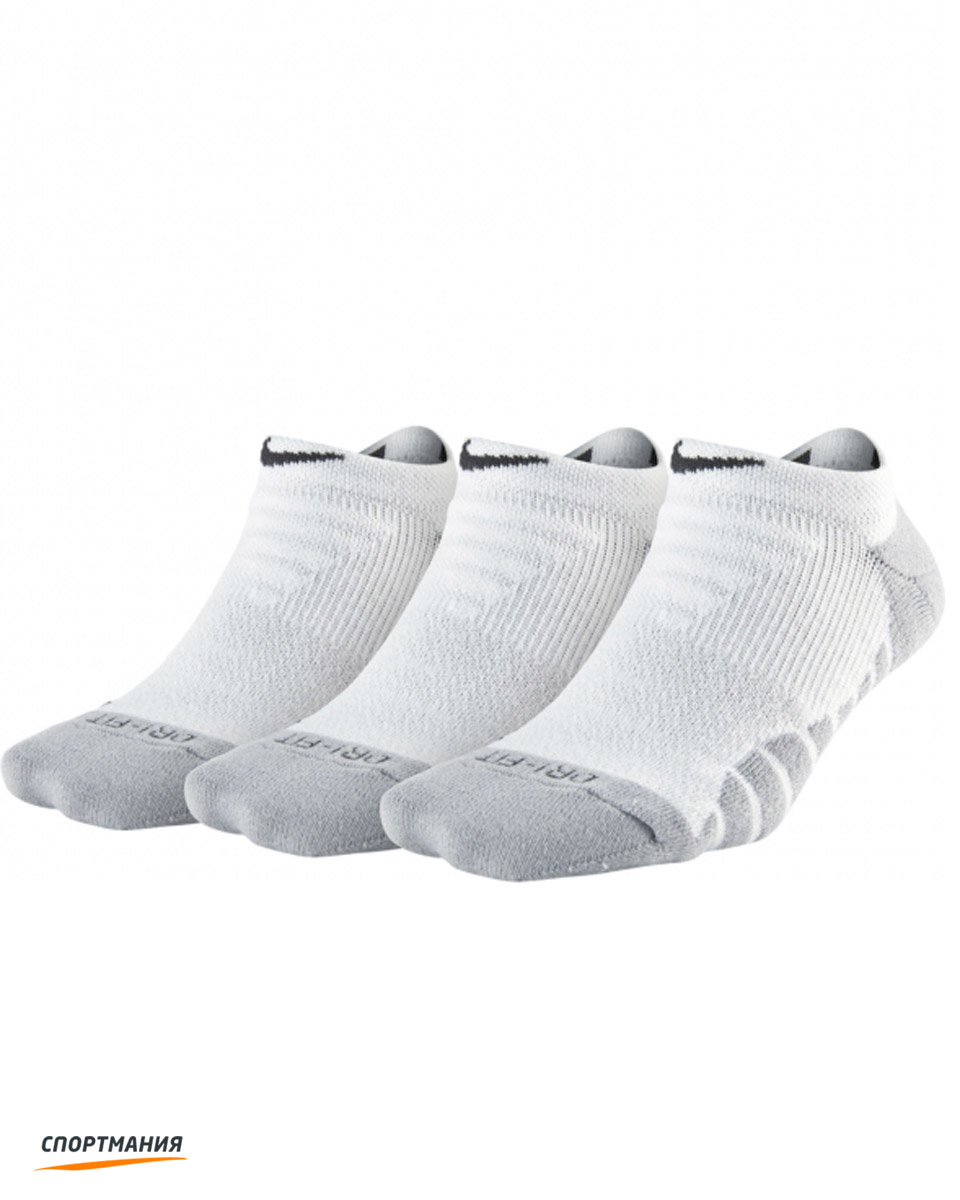 SX5571-100 Женские носки Nike Dry Cushion No Show Training Sock (3 пары) белый, серый