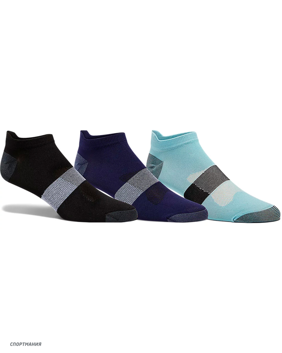 3033A586-452 Низкие носки Asics Lyte Sock (3 пары) белый, темно-синий, черный