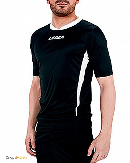 M1086-1003 Футболка игровая Legea Dusseldorf черный, белый