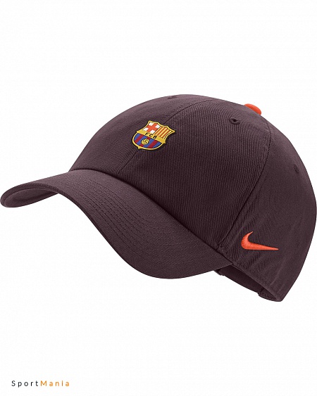 852167-681 Бейсболка Nike FC Barcelona H86 коричневый, оранжевый