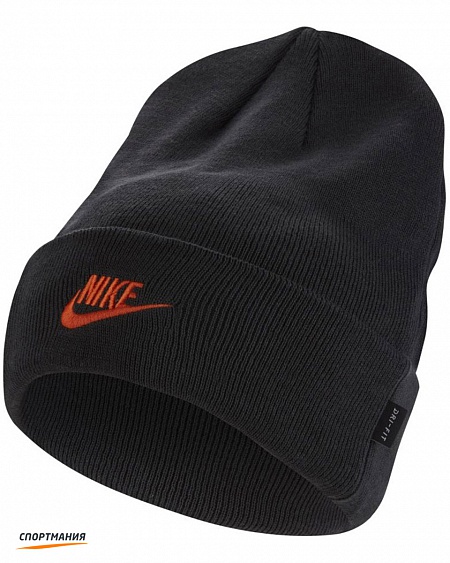 CK2300-060 Шапка Nike CFC Dry Beanie CL черный, оранжевый