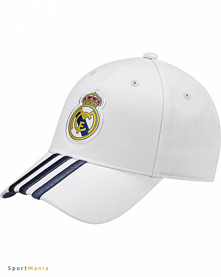 S94867 Бейсболка Adidas ФК Реал Мадрид белый, темно-синий