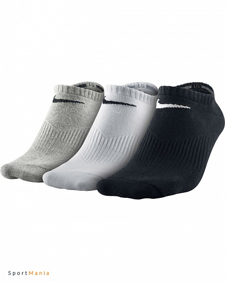SX4705-901 Носки спортивные Nike Lightweight no Show белый, серый, черный