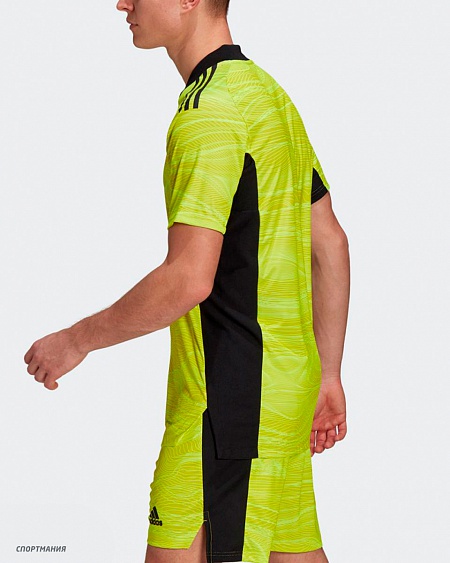GF3587 Вратарская футболка Adidas Condivo GK 21 Jersey Primeblue неоновый-желтый, черный