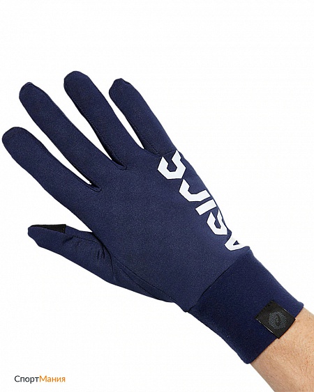 3013A033-400 Беговые перчатки Asics Basic Gloves темно-синий