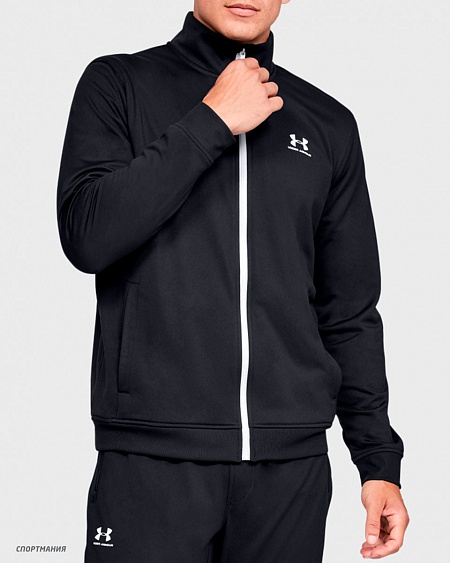 1329293-002 Олимпийка Under Armour Sportstyle Tricot Knit FZ черный, белый