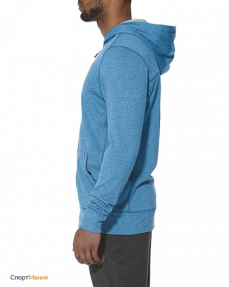 140926-8154 Толстовка на молнии мужская Asics Tech FZ Hoody голубой, серый