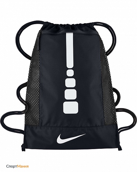 BA5342-010 Рюкзак-мешок Nike Hoops Elite Basketball черный, белый