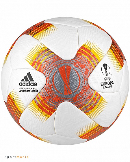 BQ1874 Мяч футбольный Adidas UEFA Europa League белый, оранжевый, желтый