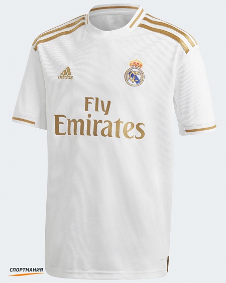 DX8838 Детская игровая футболка Adidas FC Real Madrid белый, золотой