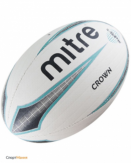 BB2102WHC Мяч регбийный Mitre Crown 4P белый, голубой, черный