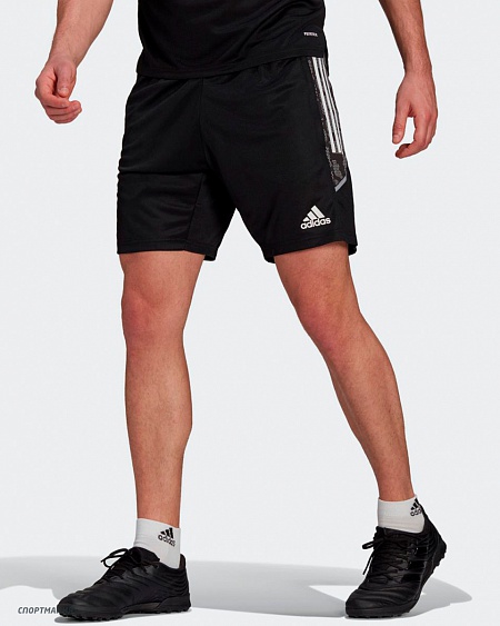 GE5419 Тренировочные шорты Adidas Condivo 21 Training Short Primeblue черный, белый