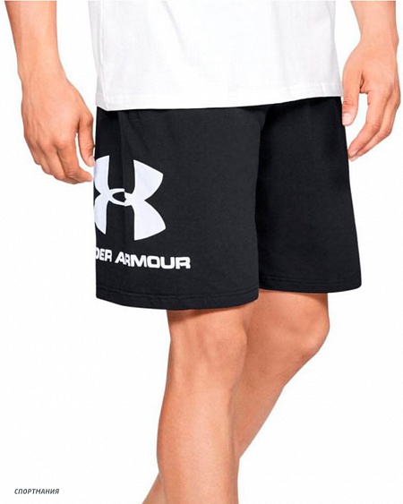1329300-001 Шорты сортивные Under Armour Sportstyle Cotton Graphic Short черный, белый