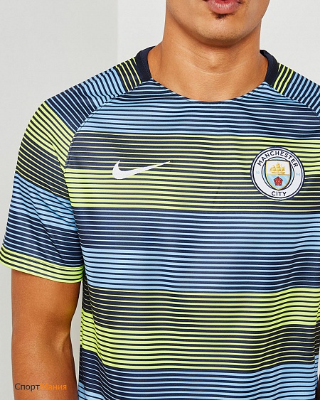 894325-702 Футболка Nike Manchester City FC Dri-FIT Squad GX2 голубой, зеленый