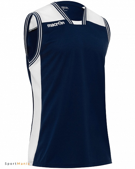 40210701 Баскетбольная майка Macron Chromium темно-синий, белый