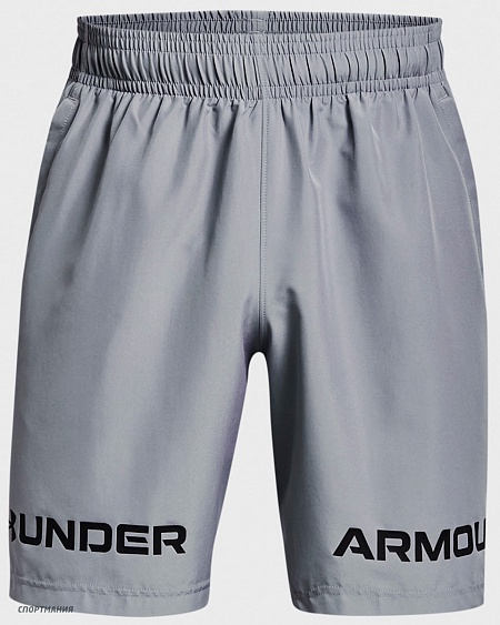 1361433-035 Шорты для бега Under Armour Woven Graphic Wordmark Shorts серый, черный