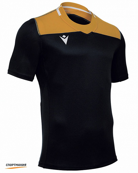 60010930 Регбийная футболка Macron Jasper черный, оранжевый