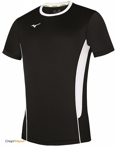 V2EA7001-09 Футболка волейбольная Mizuno Authentic High-Kyu Tee черный, белый