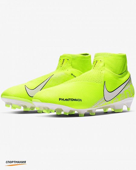 AO3262-717 Бутсы Nike Phantom Vision Elite Dynamic Fit FG светло-зеленый, белый