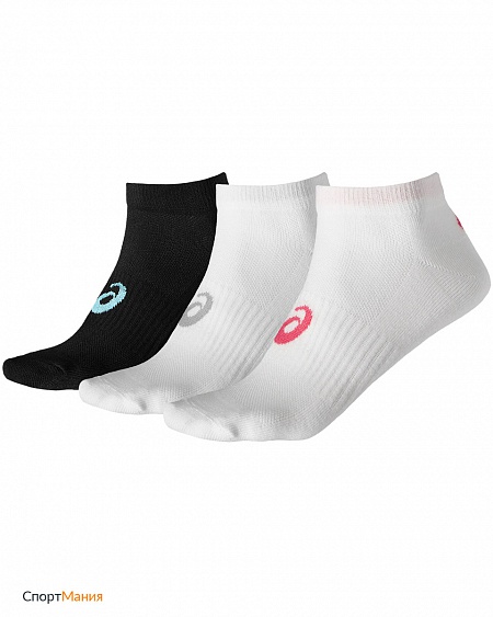 128066-0065 Беговые носки Asics Ped sock (3 пары) белый, черный