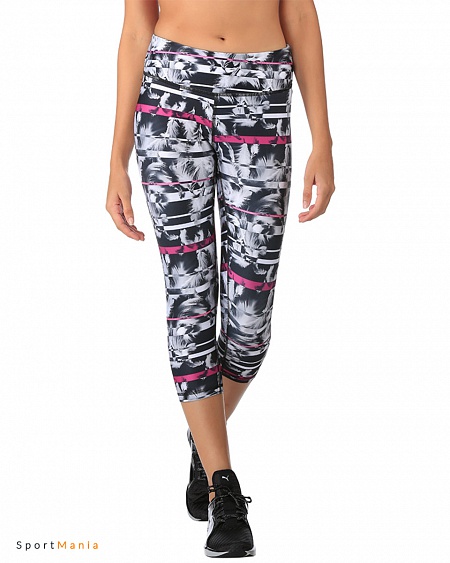 51448917 Тайтсы Puma All Eyes On Me 3/4 Tight белый, черный, розовый