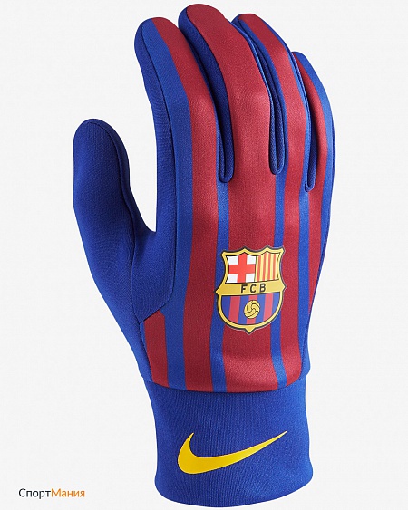 GS0354-485 Перчатки тренировочные Nike Barcelona FC Stadium синий, красный, желтый