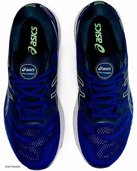 1011B004-404 Кроссовки беговые Asics Gel-Nimbus 23 синий, черный, белый, салатовый