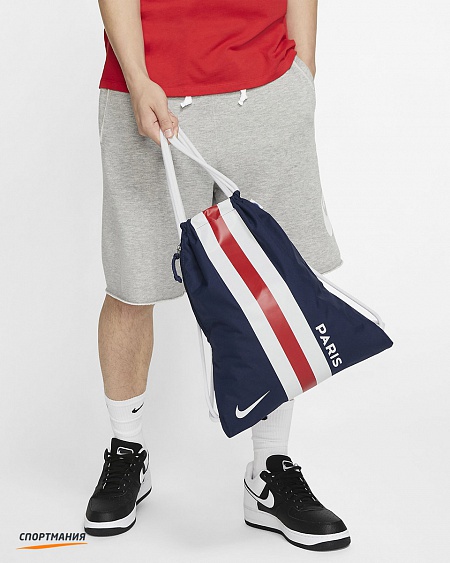 BA5942-410 Мешок для обуви Nike Stadium PSG темно-синий, белый, красный