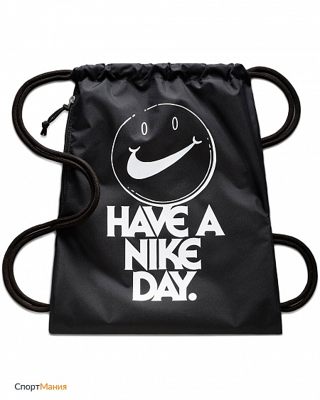 BA5430-015 Рюкзак-мешок Nike Heritage Gymsack 1 Gfx черный, белый