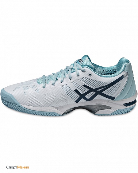 E651N-0161 Кроссовки теннисные Asics Gel-Solution Speed 3 Clay белый, голубой