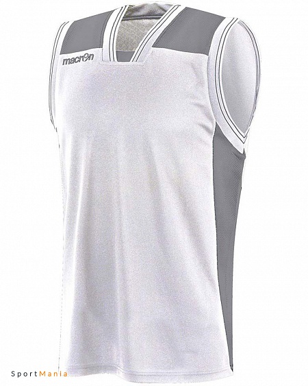 40210119 Баскетбольная майка Macron Chromium белый, серый