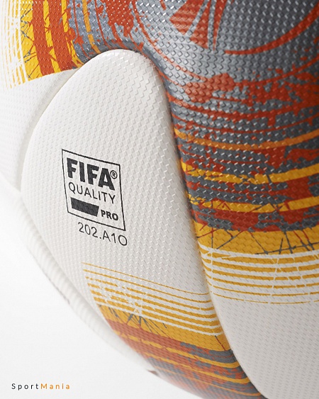 BQ1874 Мяч футбольный Adidas UEFA Europa League белый, оранжевый, желтый
