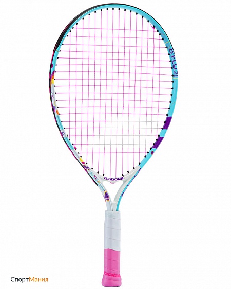 140203 Теннисная ракетка Babolat B`Fly 21 голубой, розовый, белый