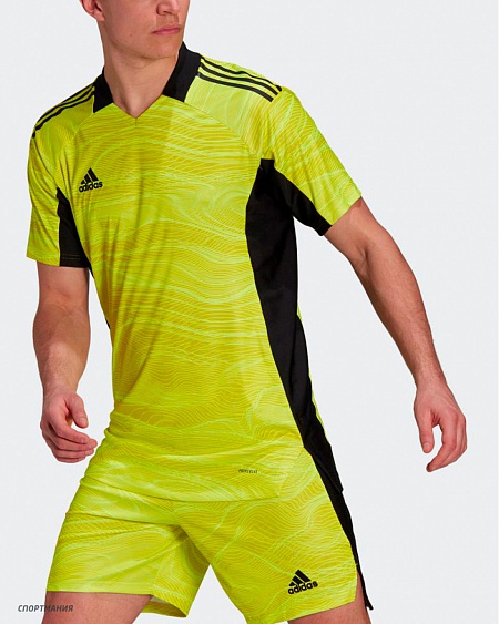 GF3587 Вратарская футболка Adidas Condivo GK 21 Jersey Primeblue неоновый-желтый, черный