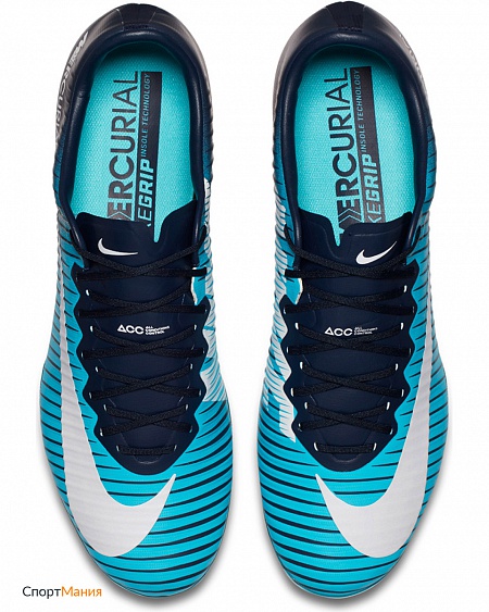 831958-414 Бутсы Nike Mercurial Vapor XI FG голубой, темно-синий