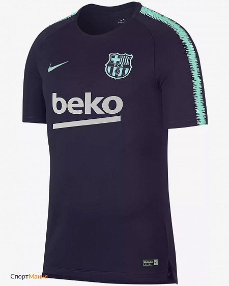 894294-525 Футболка Nike FCB Breathe Squad Top темно-синий, голубой