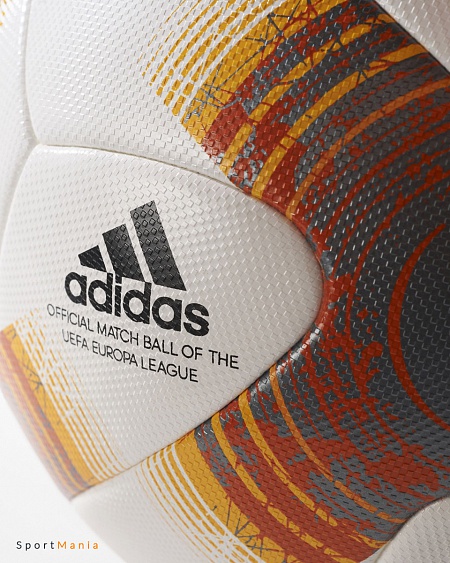 BQ1874 Мяч футбольный Adidas UEFA Europa League белый, оранжевый, желтый