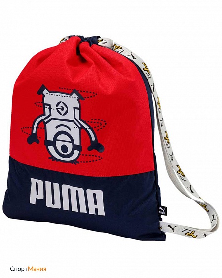 7504301 Сумка-мешок детский Puma Minions Gym Sack красный, темно-синий