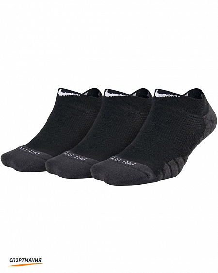 SX5571-010 Женские носки Nike Dry Cushion No Show Training Sock (3 пары) черный, серый