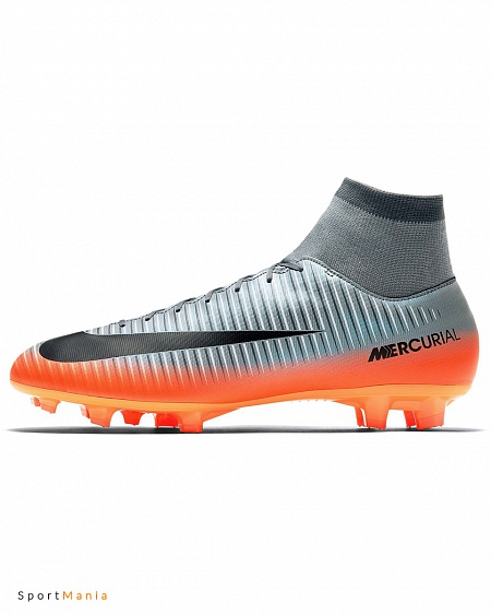 903605-001 Бутсы Nike Mercurial Victory VI Nike CR7 DF FG серый, оранжевый, черный