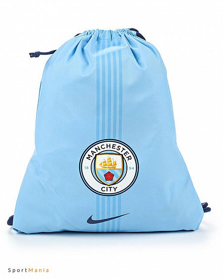 BA5418-488 Рюкзак-мешок Nike Manchester City FC Stadium голубой, темно-синий