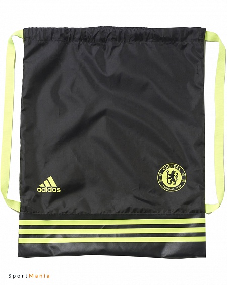 AX6629 Рюкзак-мешок Adidas ФК Челси черный, неоновый-желтый