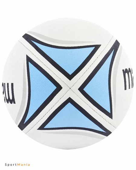 6910013 Мяч регбийный Macron Storm №5 белый, голубой