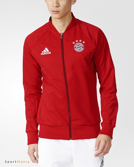 AC6727 Олимпийка Adidas ФК Бавария Мюнхен красный