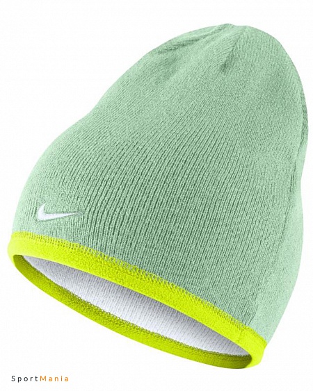 805051-316 Шапка детская Nike Reversible Beanie светло-зеленый, неоновый-желтый